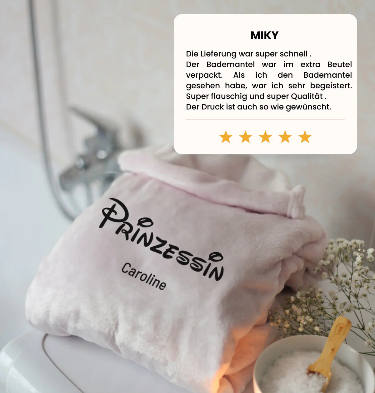 Personalisierbarer Bademantel Prinzessin