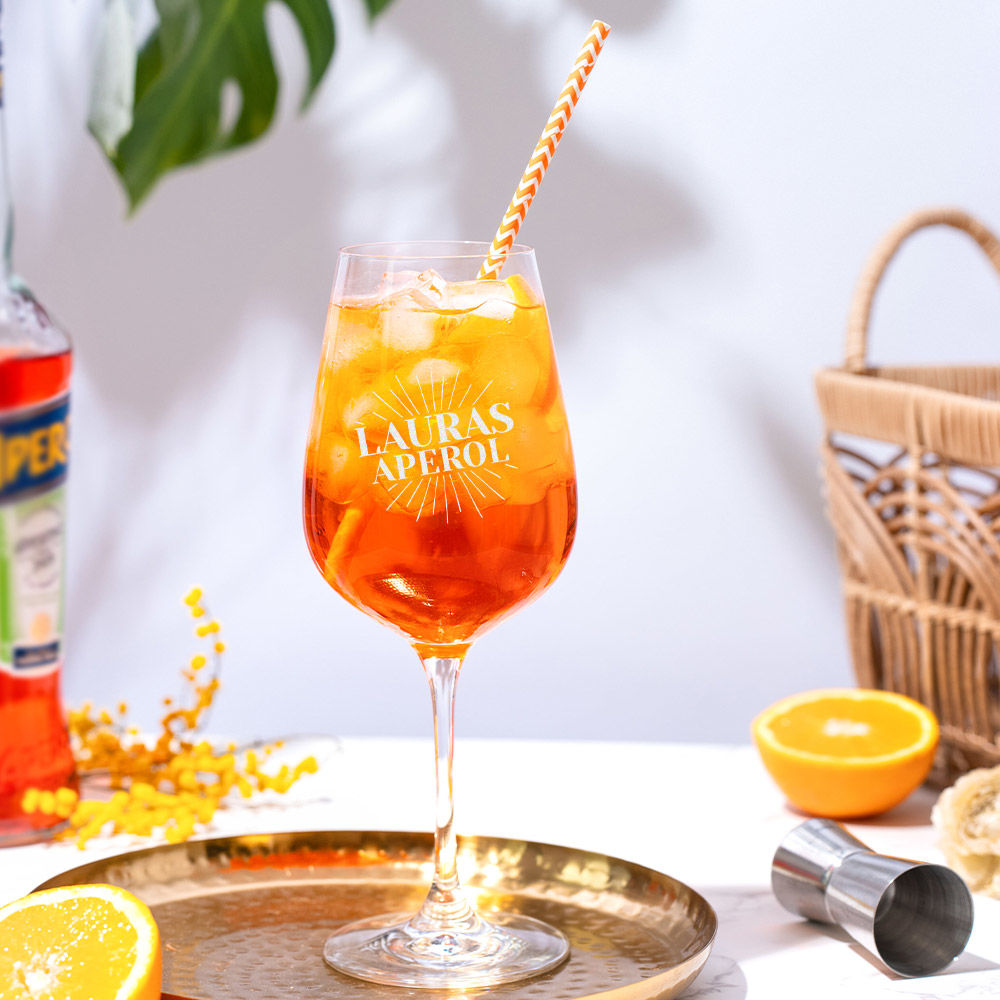 Personalisierbares Aperol Spritz Glas mit Name