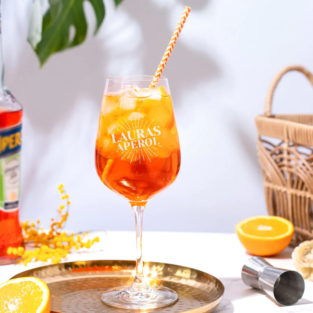 Personalisierbares Aperol Spritz Glas mit Name