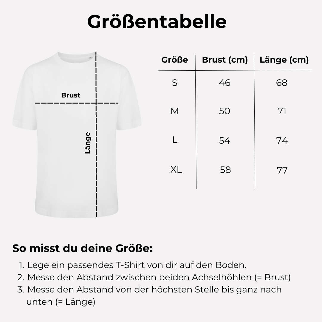 Besticktes T-Shirt mit Text und Symbol