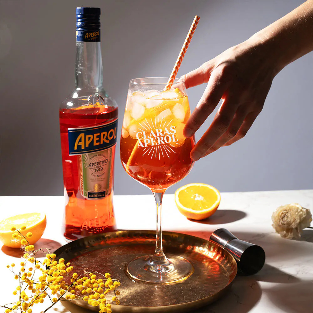 Personalisierbares Aperol Spritz Glas mit Name