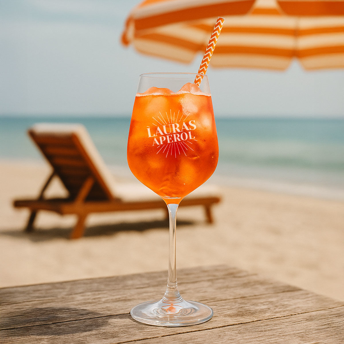 Personalisierbares Aperol Spritz Glas mit Name