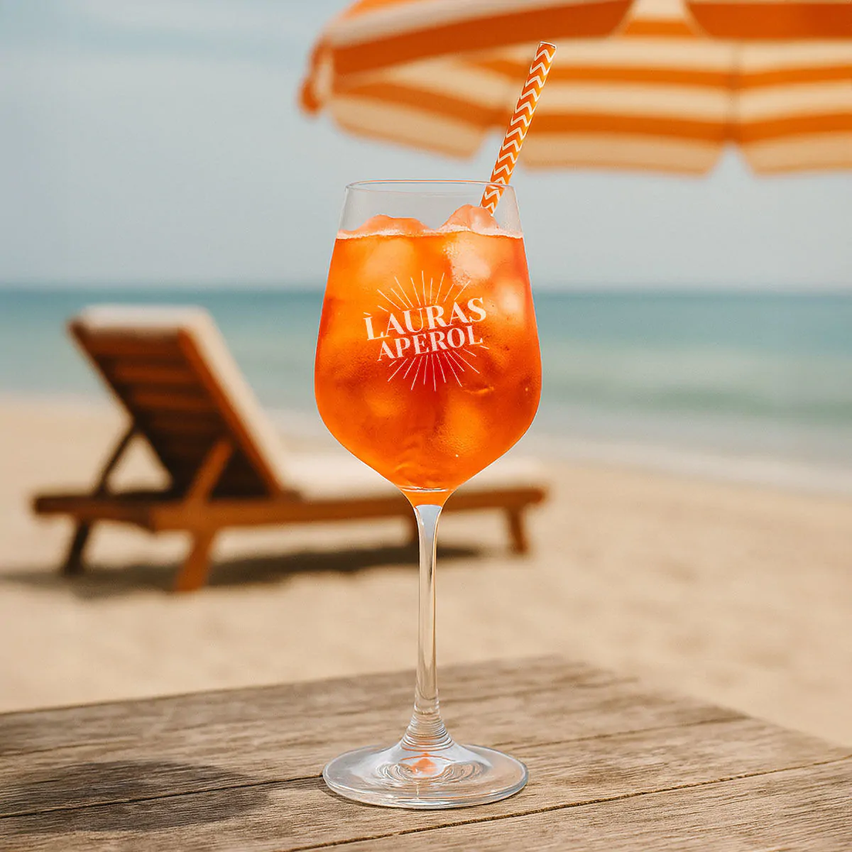 Personalisierbares Aperol Spritz Glas mit Name
