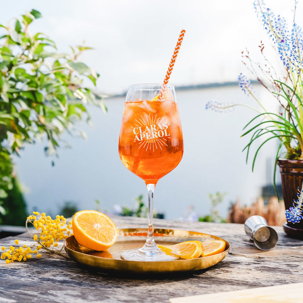 Personalisierbares Aperol Spritz Glas mit Name