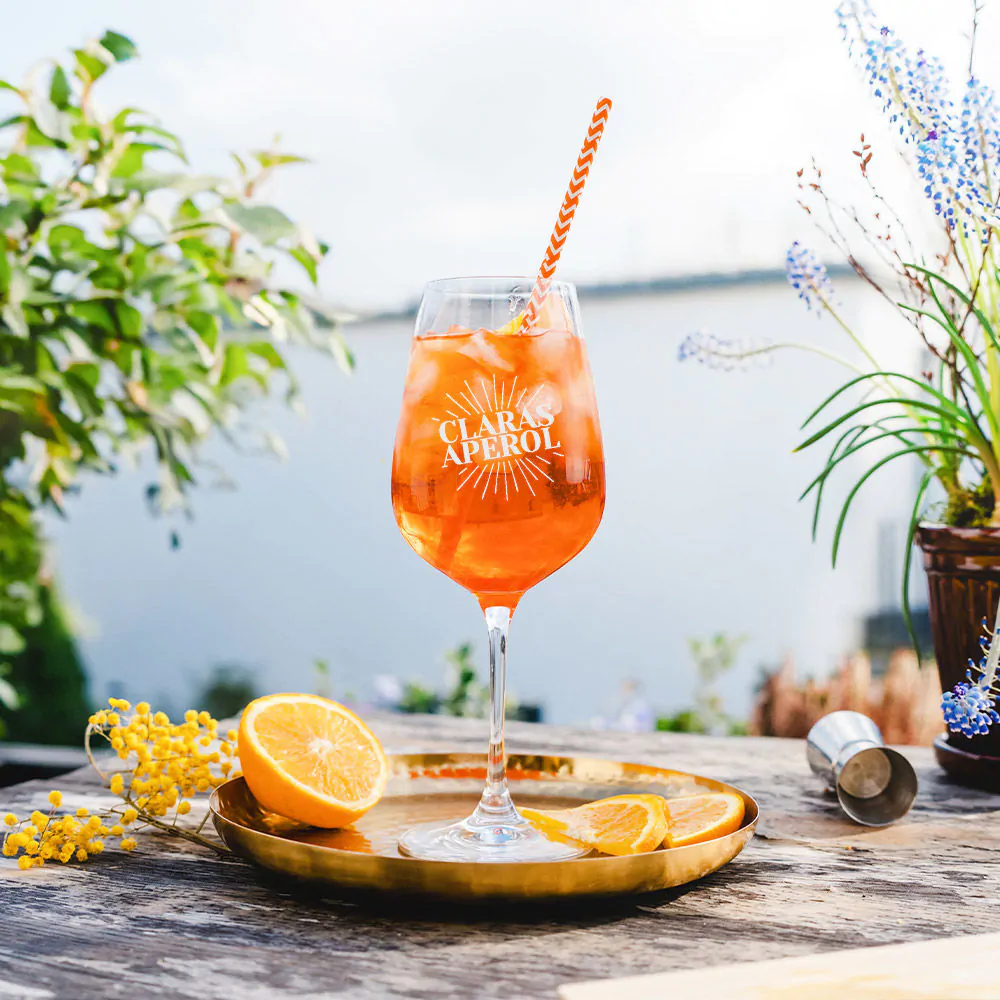 Personalisierbares Aperol Spritz Glas mit Name