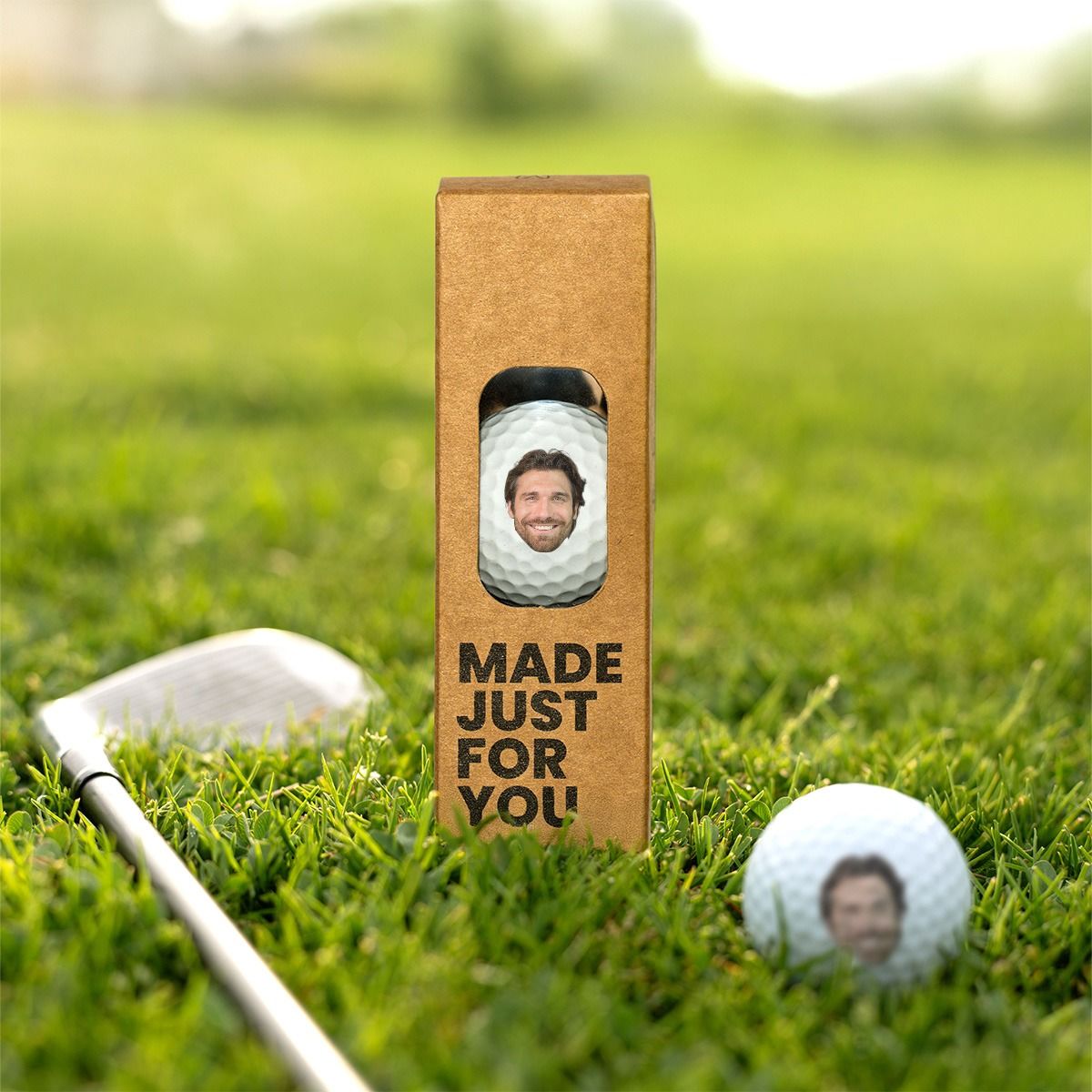 Personalisierbare Golfbälle 3er Set mit Gesicht