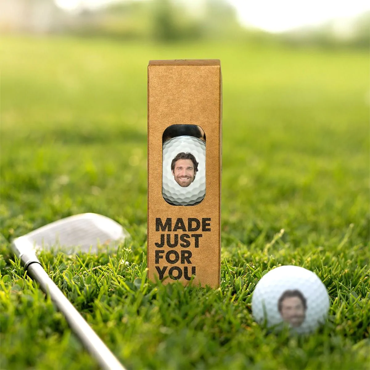 Personalisierbare Golfbälle 3er Set mit Gesicht