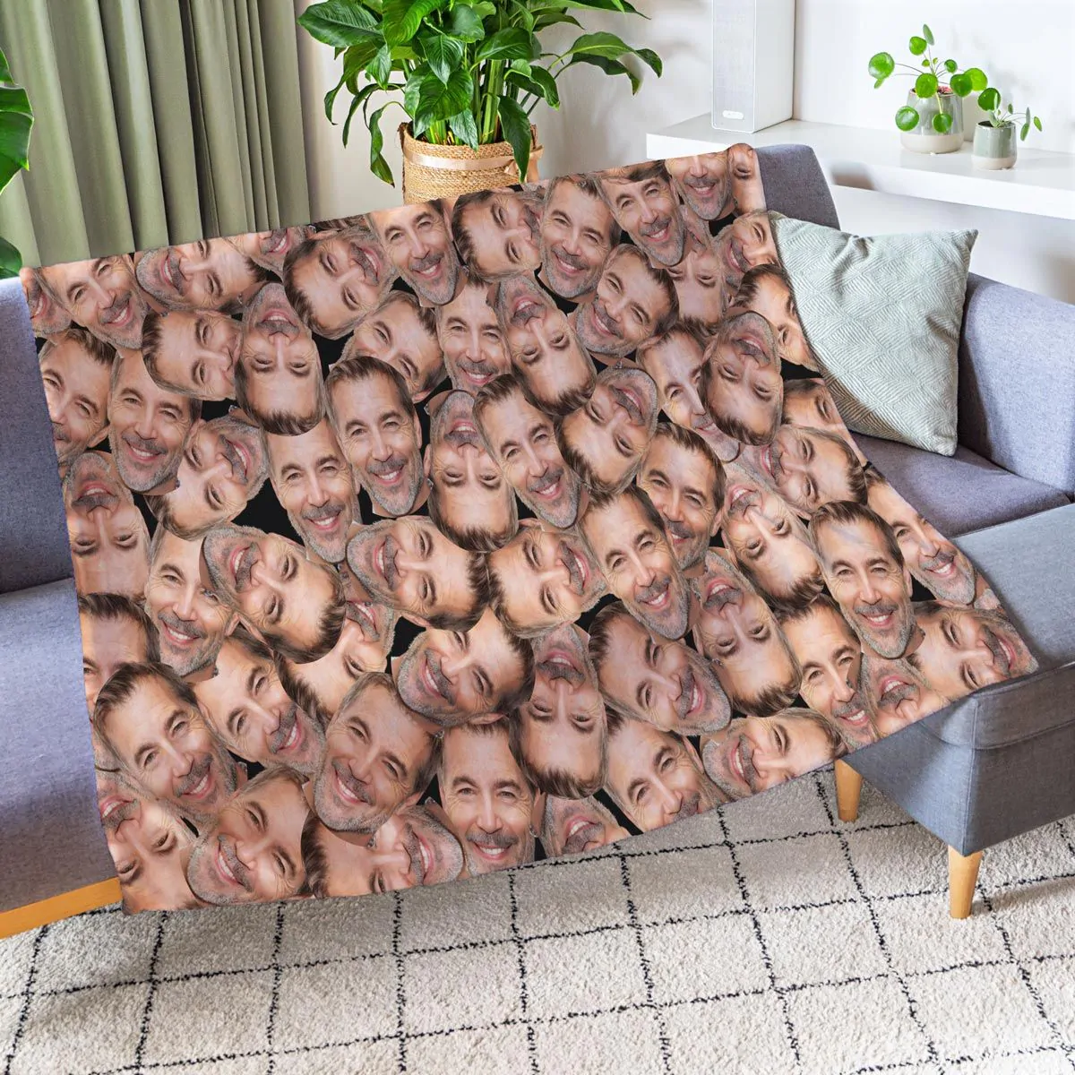 Fotodecke mit Gesicht