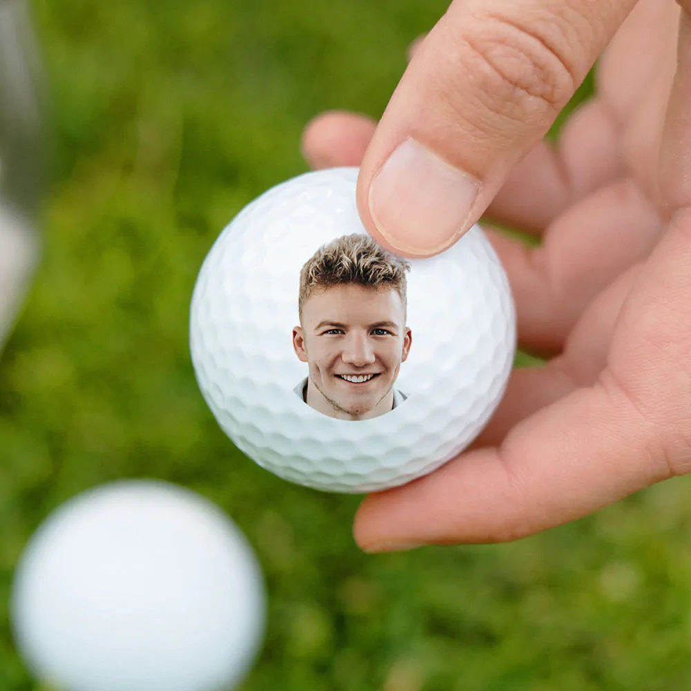 Personalisierbare Golfbälle 3er Set mit Gesicht