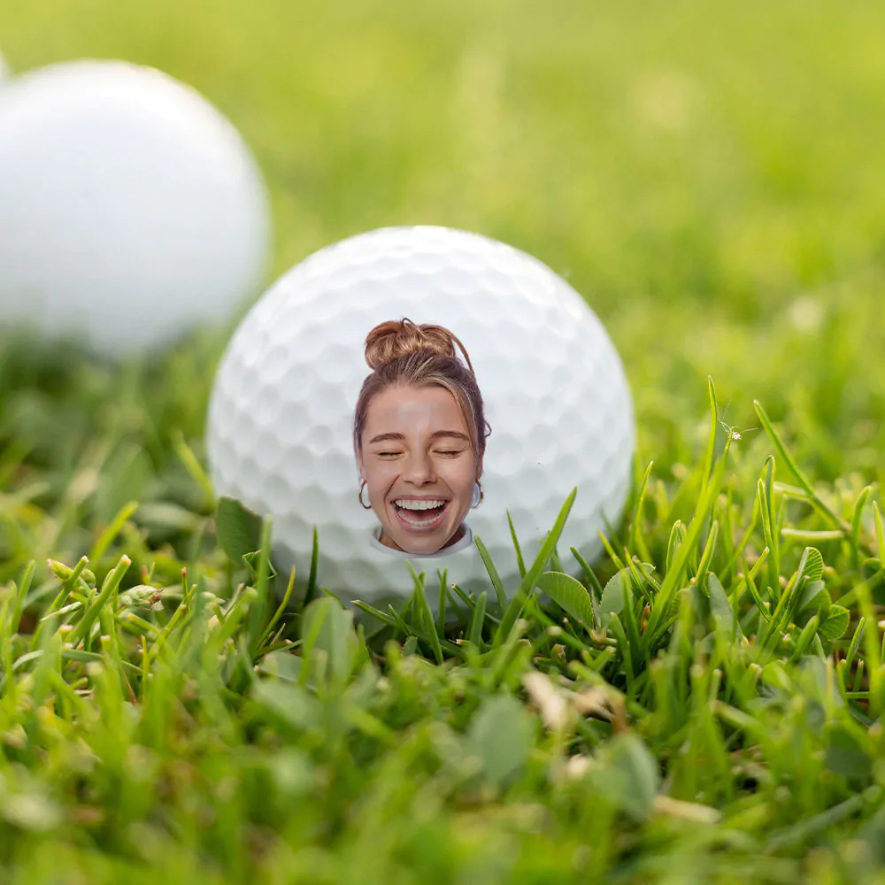 Personalisierbare Golfbälle 3er Set mit Gesicht