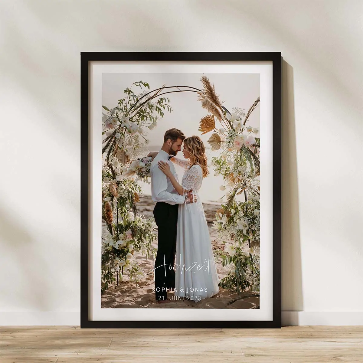 Personalisierbares Fotoposter mit Text