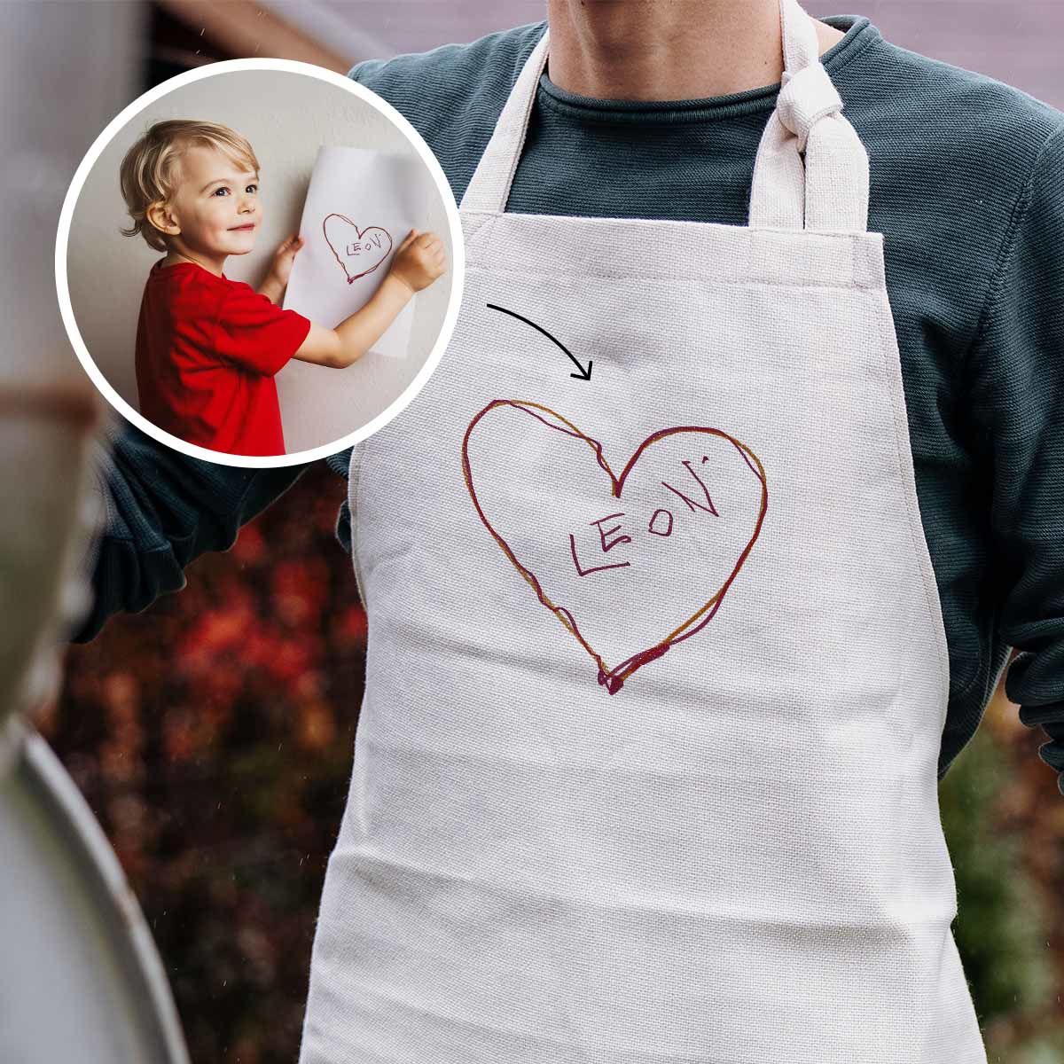 Personalisierbare Kochschürze mit deiner Zeichnung