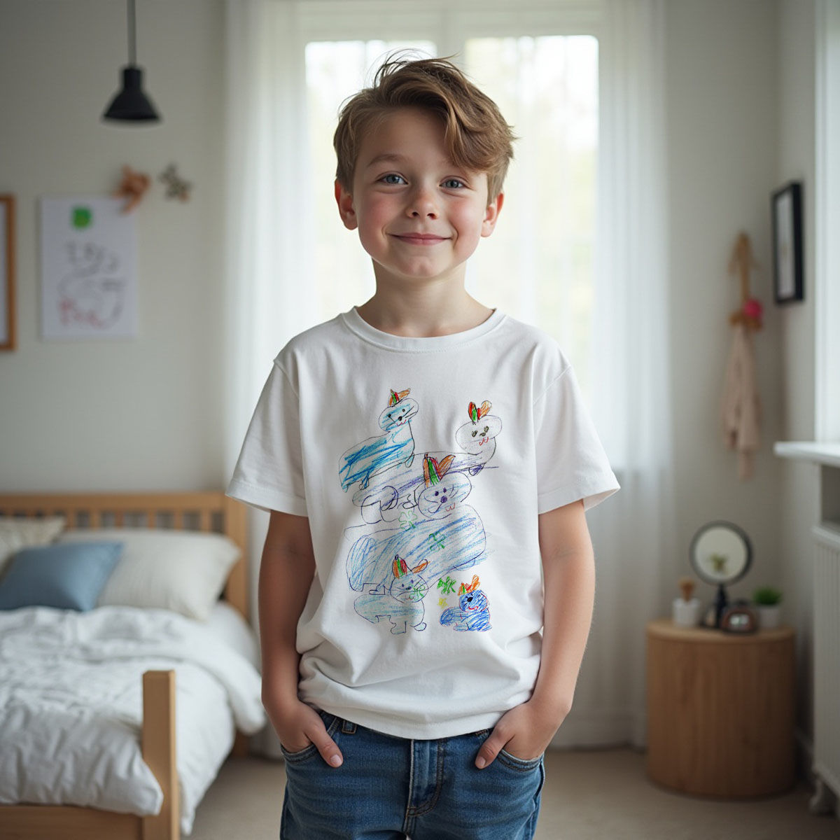 Personalisierbares Kinder T-Shirt mit deiner Zeichnung