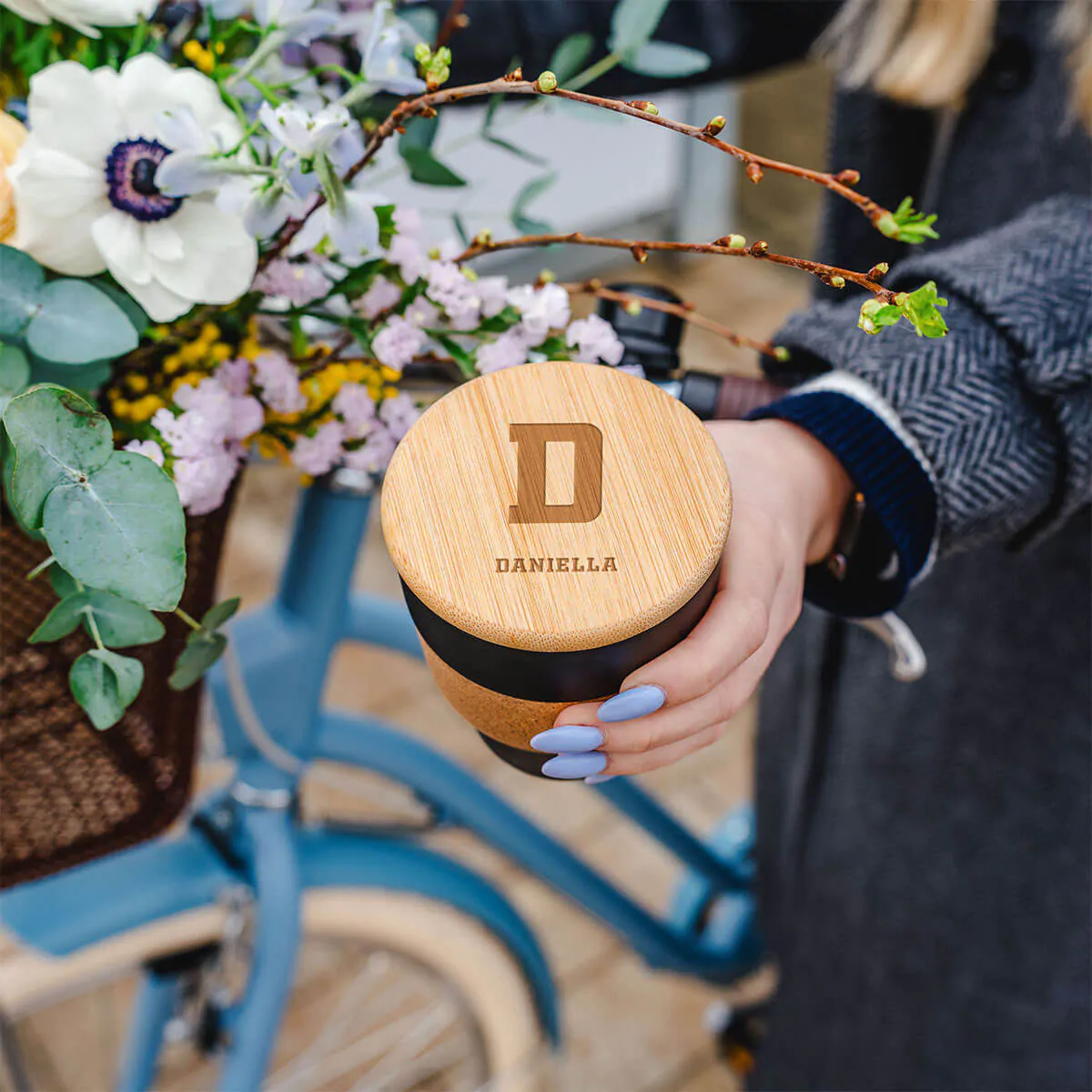 Personalisierbarer Kaffeebecher mit Monogramm