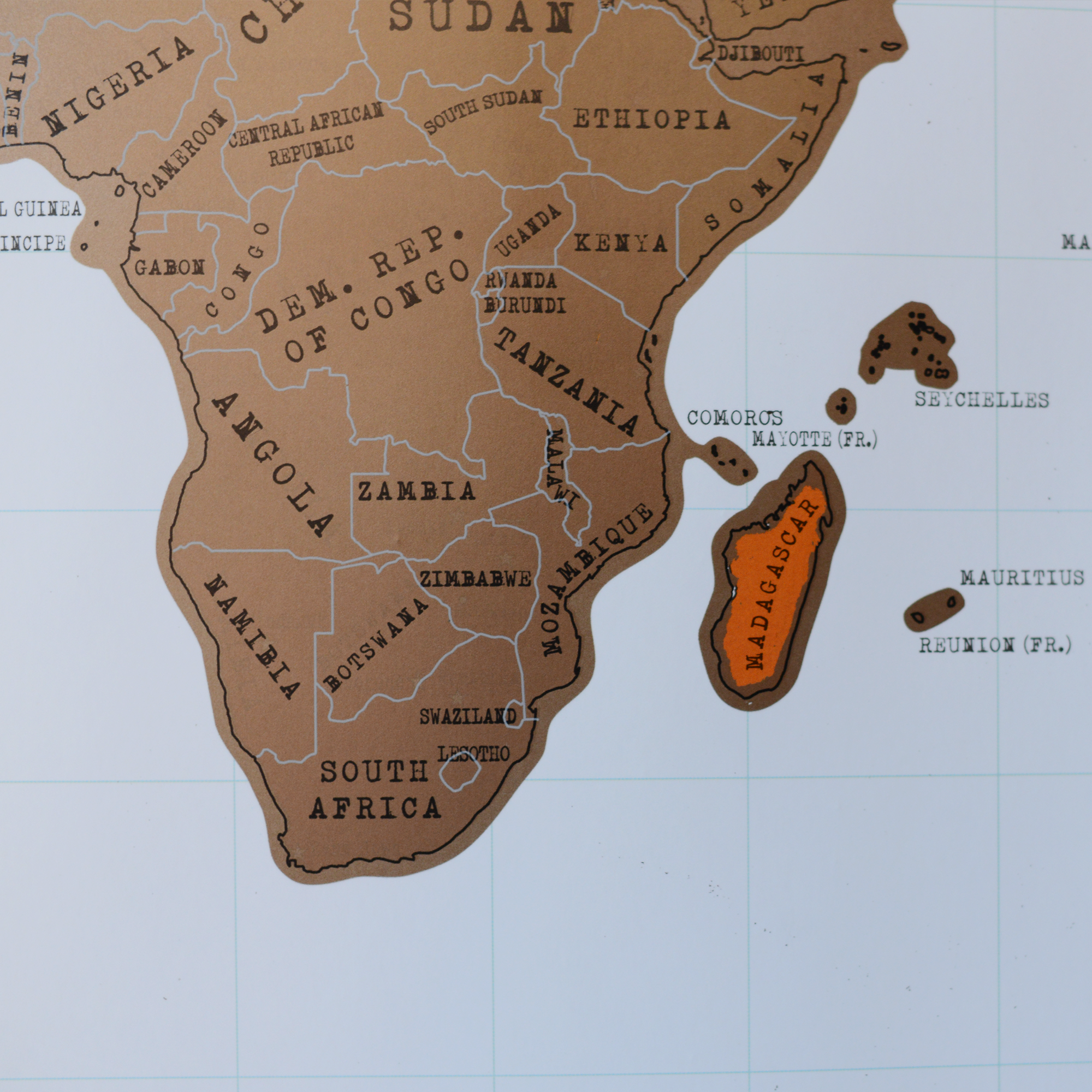 Rubbel-Weltkarte Scratch Map