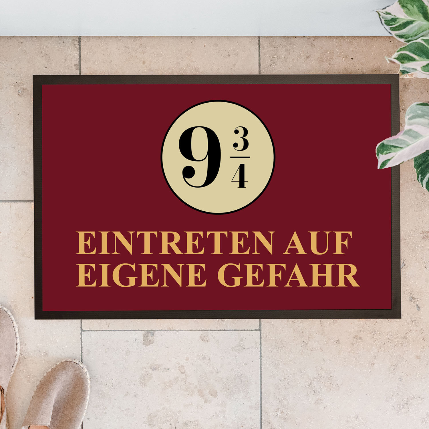 Personalisierbare Fußmatte 9 3/4