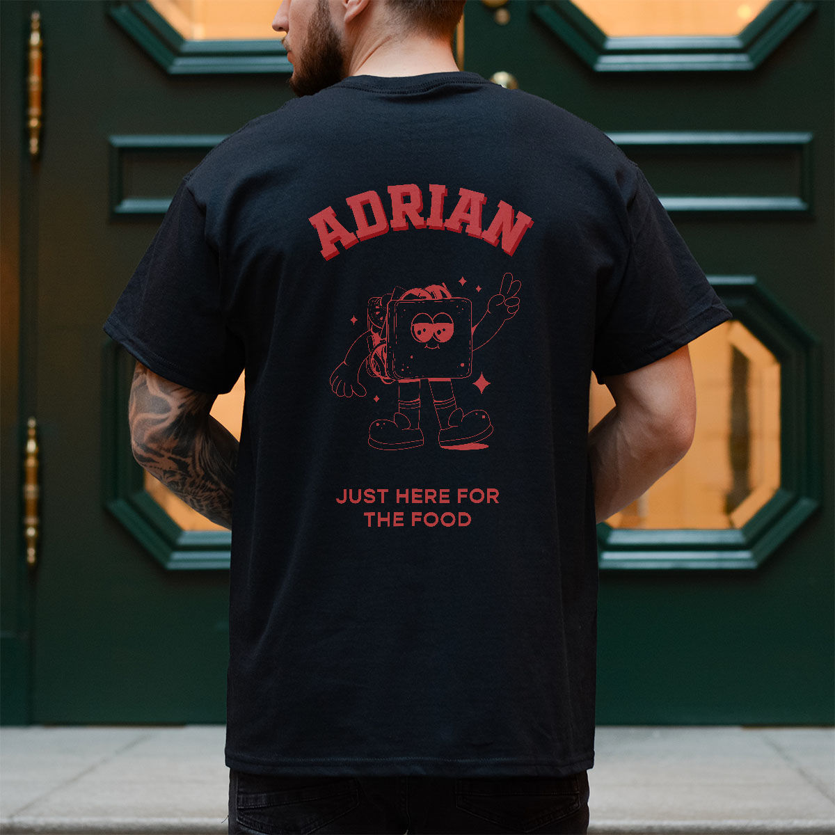 Personalisierbares T-Shirt mit Retro-Illustrationen