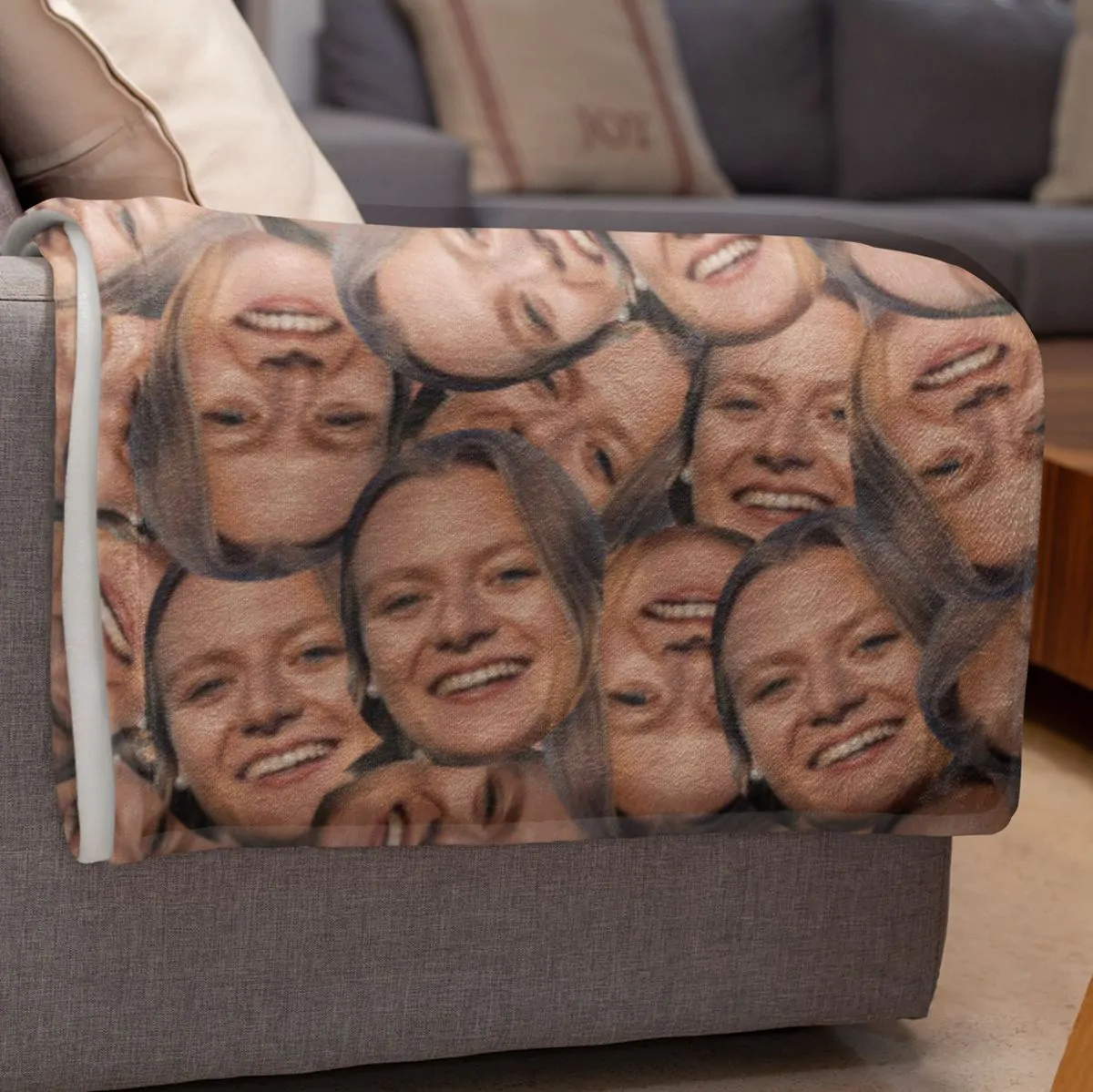 Fotodecke mit Gesicht