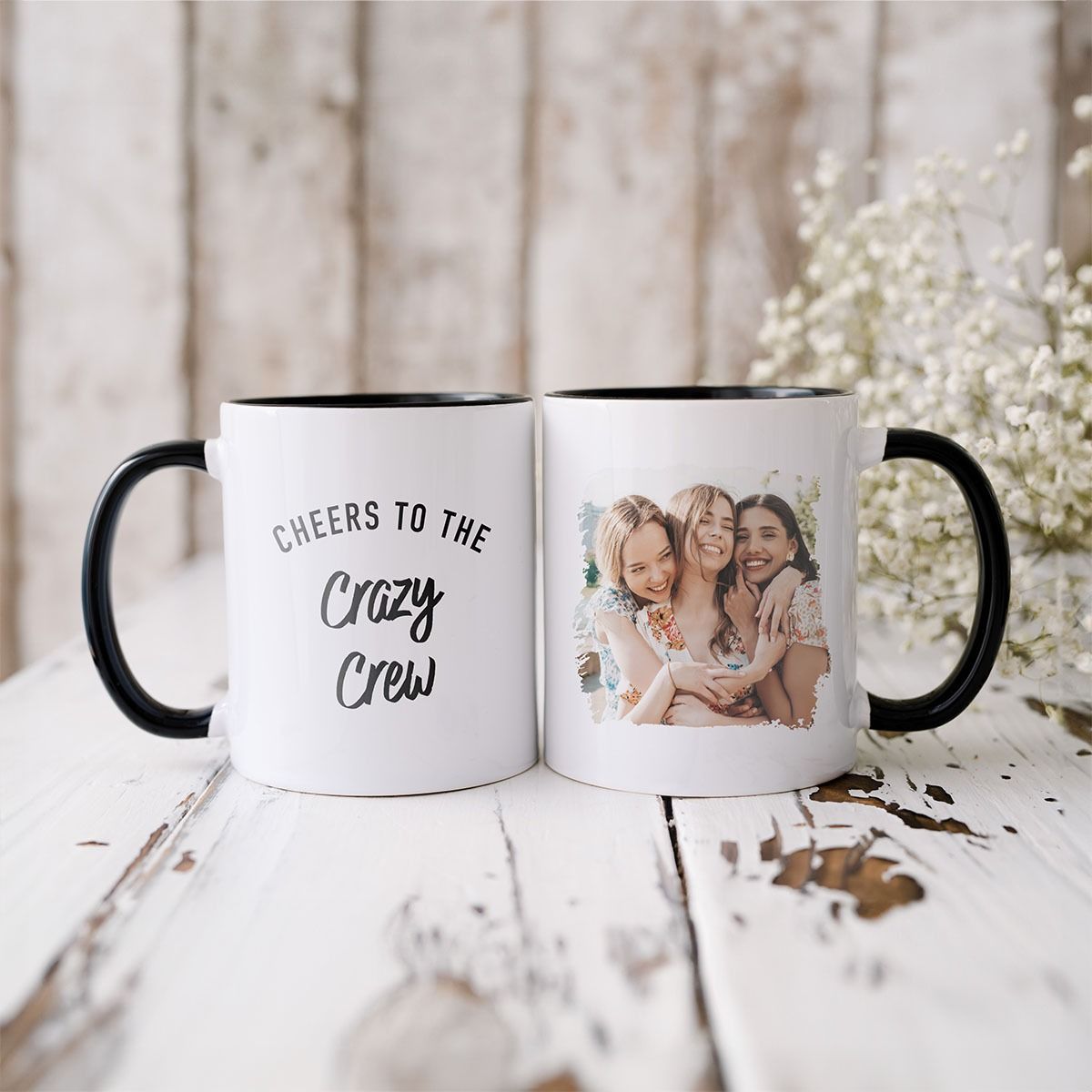 Personalisierbare Tasse mit Text und Foto