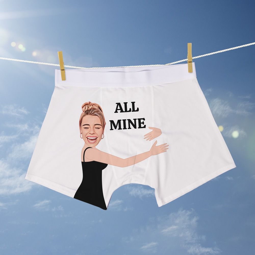 Personalisierbare Boxershorts mit Gesicht und Text