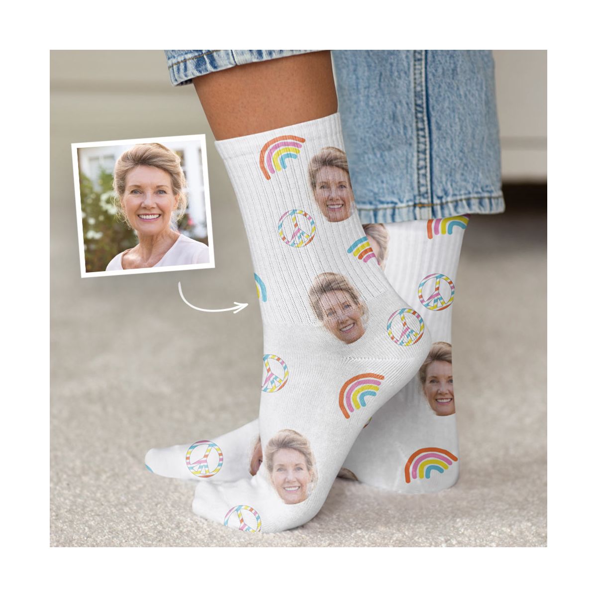 Socken im gesicht