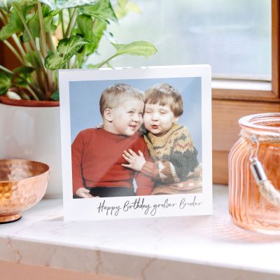 Personalisierbarer Acrylblock im Polaroid-Look Personalisierbarer Acrylblock im Polaroid-Look