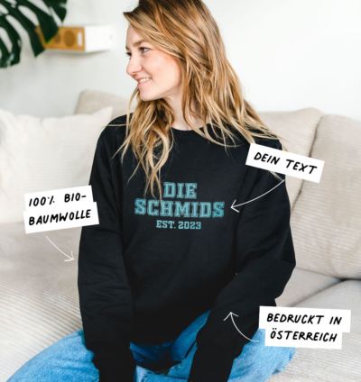Personalisierbarer Pullover College-Style