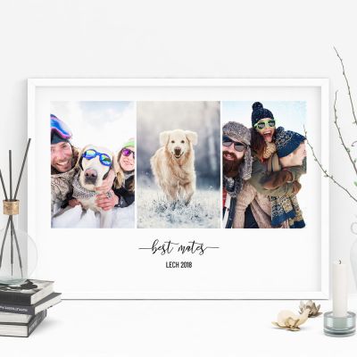 Personalisierbares Poster mit 3 Fotos und Text Personalisierbares Poster mit 3 Fotos und Text