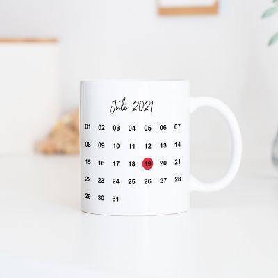 Personalisierbare Tasse mit Foto und Datum Personalisierbare Tasse mit Foto und Datum