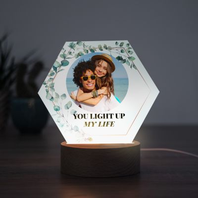 LED-Leuchte Blätter mit Bild und Text LED-Leuchte Blätter mit Bild und Text