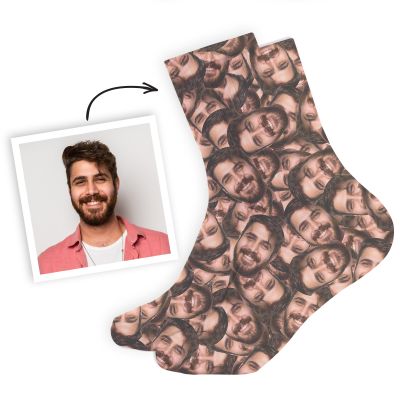 Personalisierbare Socken mit Gesicht