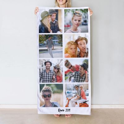 Fotogeschenke personalisierbares Handtuch mit 8 Fotos