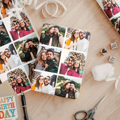 Personalisierbares Geschenkpapier mit Fotos