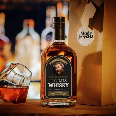 Personalisierbarer Whisky im Vintage-Design mit Foto und Text Personalisierbarer Whisky im Vintage-Design mit Foto und Text