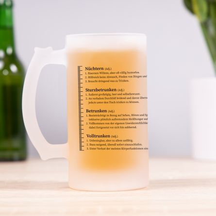 Bierkrug mit Trink-Levels