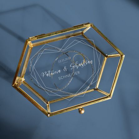 Personalisierbare Glasbox zur Hochzeit