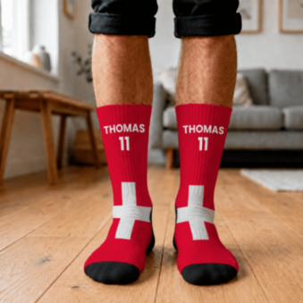 Personalisierbare WM Socken mit Text