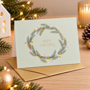 Kranz Weihnachtskarte
