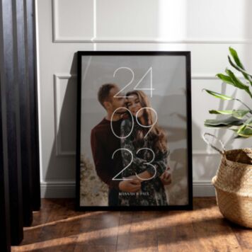 Personalisierbares Poster mit Datum und Namen