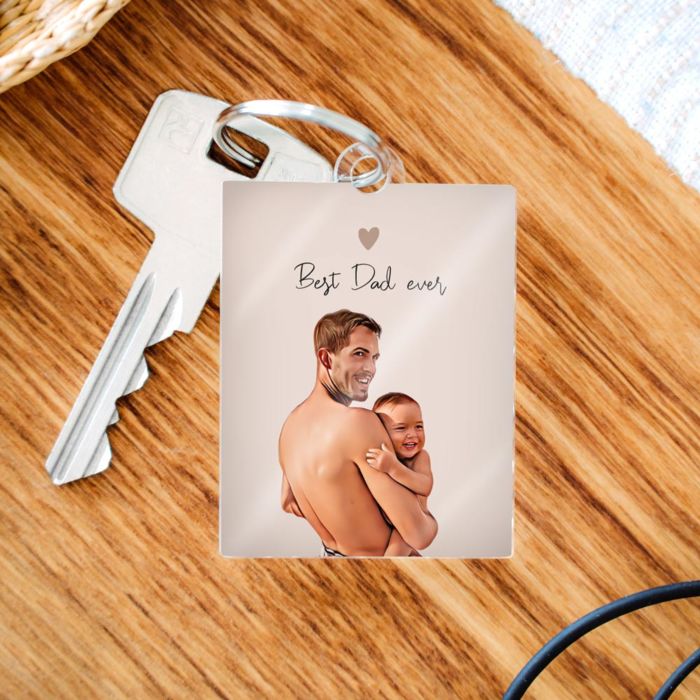 Azeeda 'Bauchtänzer' Acryl Schlüsselanhänger – Lasergraviert, Klar, 3 Mm Dick | Einzigartiges Accessoire Oder Geschenk
