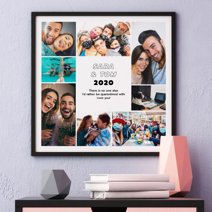 Personalisierbares Poster mit 8 Fotos und Text main product photo