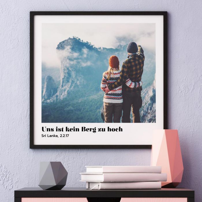 Personalisierbares Poster mit Foto und Text main product photo