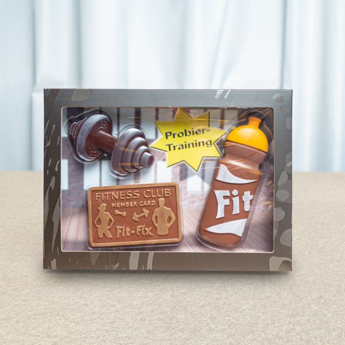 Fitness-Set aus Schokolade main product photo