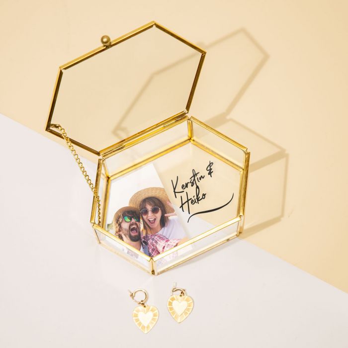 Personalisierbare Glasbox mit Foto und Namen main product photo