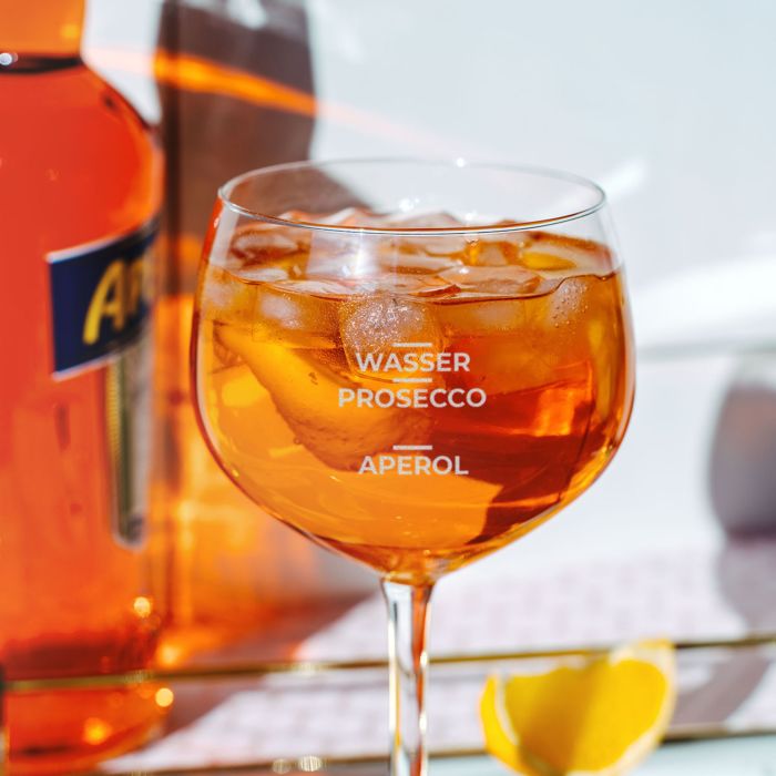 Geschenke für Freundin personalisierbares Aperol Spritz Glas