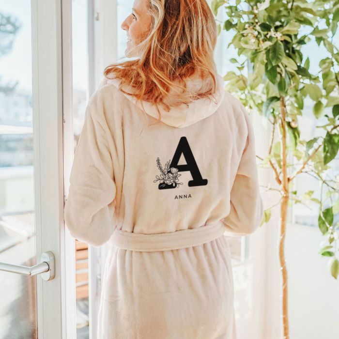 Personalisierbarer Bademantel mit Monogramm