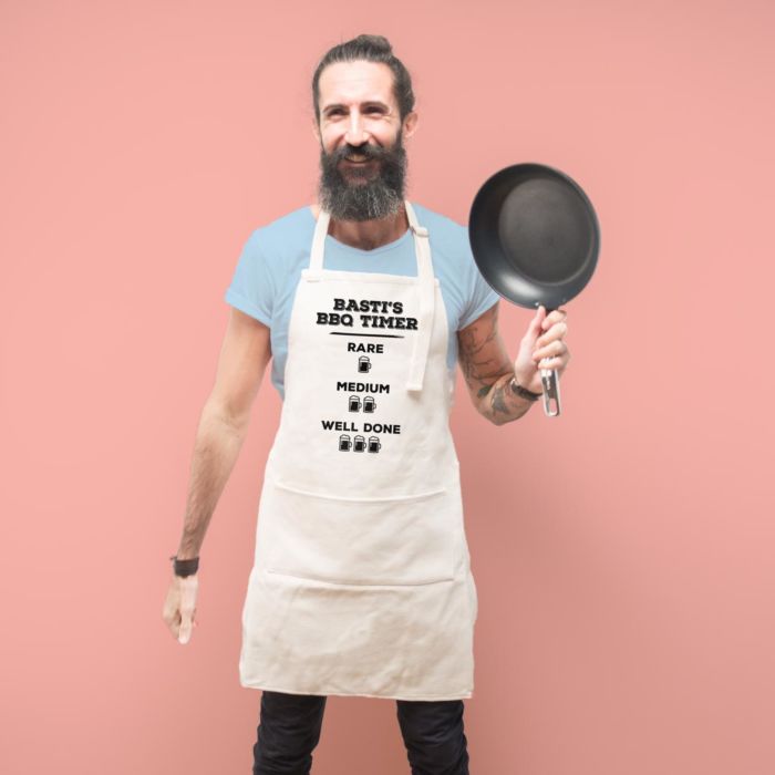 Personalisierbare Küchenschürze für Grillmeister
