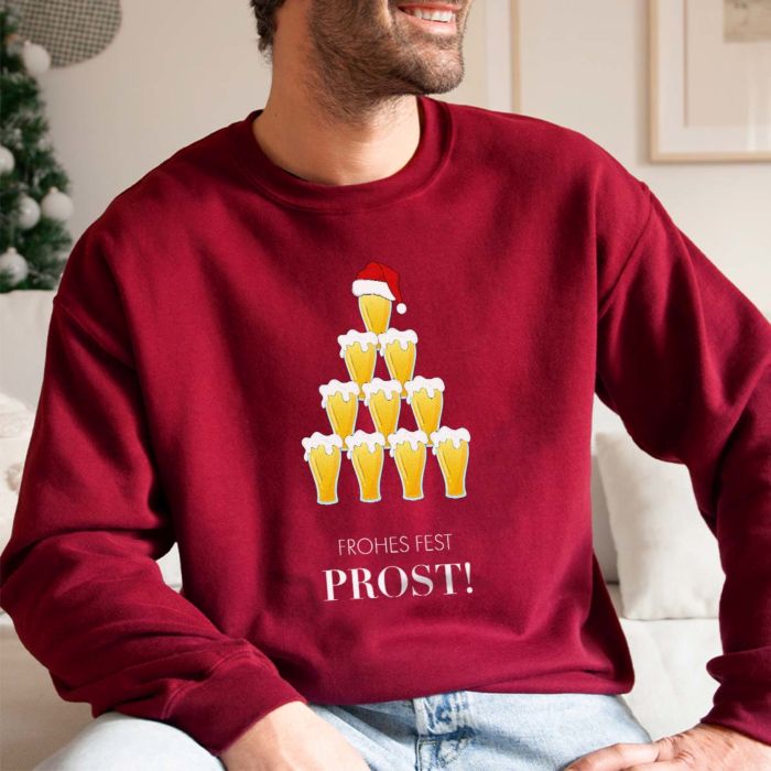 Personalisierbarer Bier Weihnachtspullover