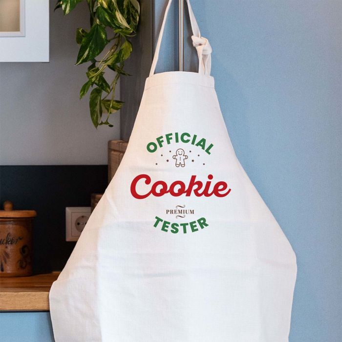 Personalisierbare Küchenschürze mit Text zu Weihnachten