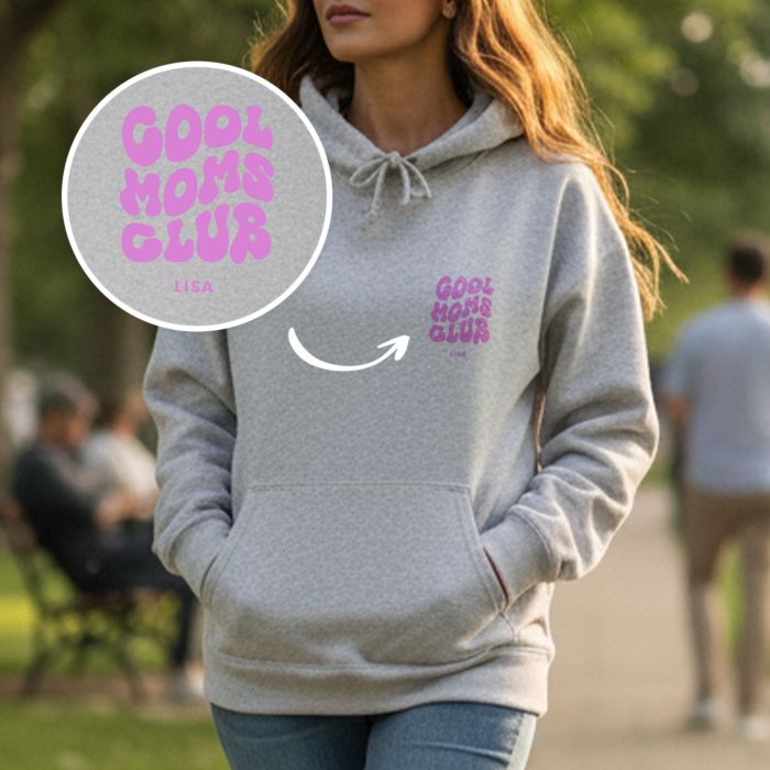 Personalisierbarer Kapuzenpullover Cool Moms & Dads Club